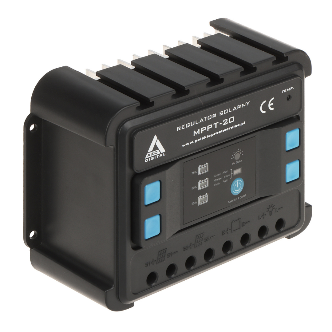 UMA CC-MPPT-20-LED 20 Ah MPPT laad controller voor zonnepaneel installatie