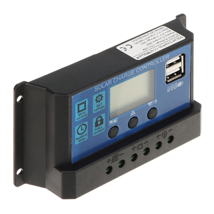 UMA CC-PWM-30-USB PWM 30 Ah laad controller met USB en 12VDC uitgang voor zonnepaneel