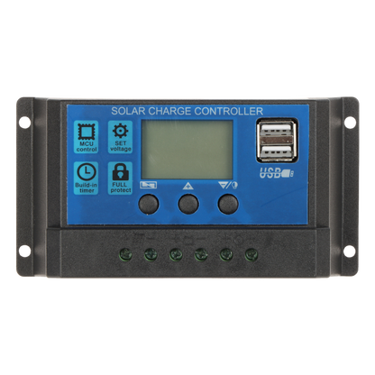 UMA CC-PWM-30-USB PWM 30 Ah laad controller met USB en 12VDC uitgang voor zonnepaneel