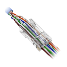 UMA CON-RJ45-CAT6-EZ niet afgeschermde RJ45 modulaire EZ connector CAT6 per 10 stuks