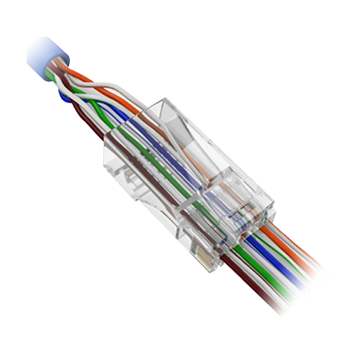 UMA CON-RJ45-CAT6-EZ niet afgeschermde RJ45 modulaire EZ connector CAT6 per 50 stuks