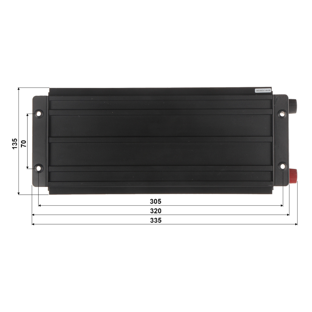UMA CONV-12-230-2000 omvormer van 12VDC naar 230VAC maximaal 2000 Watt met USB aansluiting