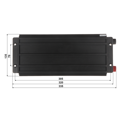 UMA CONV-12-230-2000 omvormer van 12VDC naar 230VAC maximaal 2000 Watt met USB aansluiting