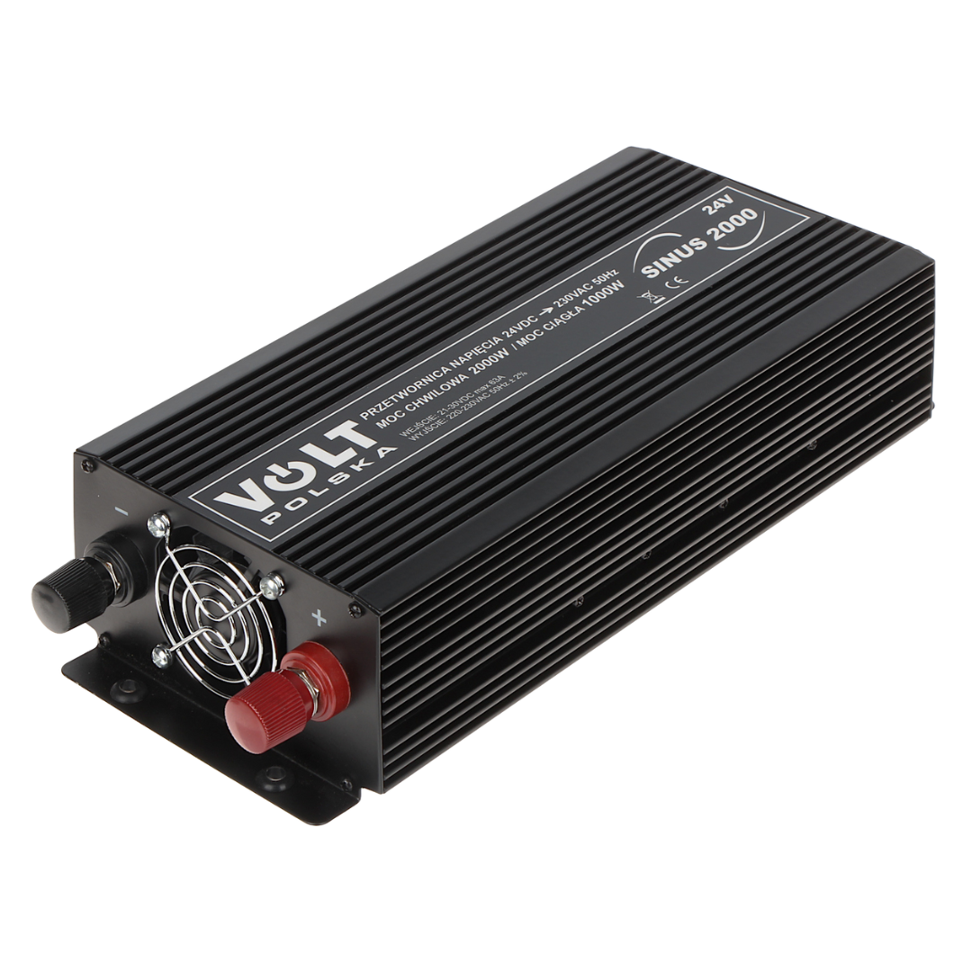UMA CONV-24-230-2000 omvormer van 24VDC naar 230VAC maximaal 2000 Watt met USB aansluiting