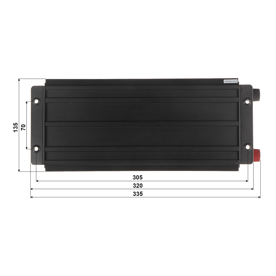 UMA CONV-24-230-2000 omvormer van 24VDC naar 230VAC maximaal 2000 Watt met USB aansluiting