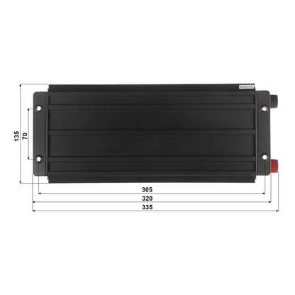 UMA CONV-24-230-2000 omvormer van 24VDC naar 230VAC maximaal 2000 Watt met USB aansluiting