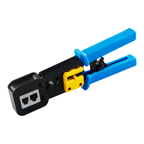 UMA CT-PRO-EZ Professionele krimptang met ratel voor snel en eenvoudig aansluiten RJ45,  RJ11 en RJ12 connectoren