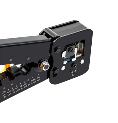 UMA CT-PRO-EZ Professionele krimptang met ratel voor snel en eenvoudig aansluiten RJ45,  RJ11 en RJ12 connectoren