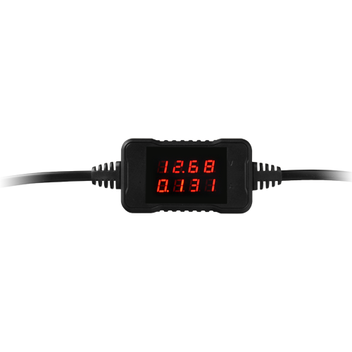 UMA CVT-3624DC3A inline LCD stroom en spanning meter van 3.6 tot 24VDC en 0 tot 3 Ampere