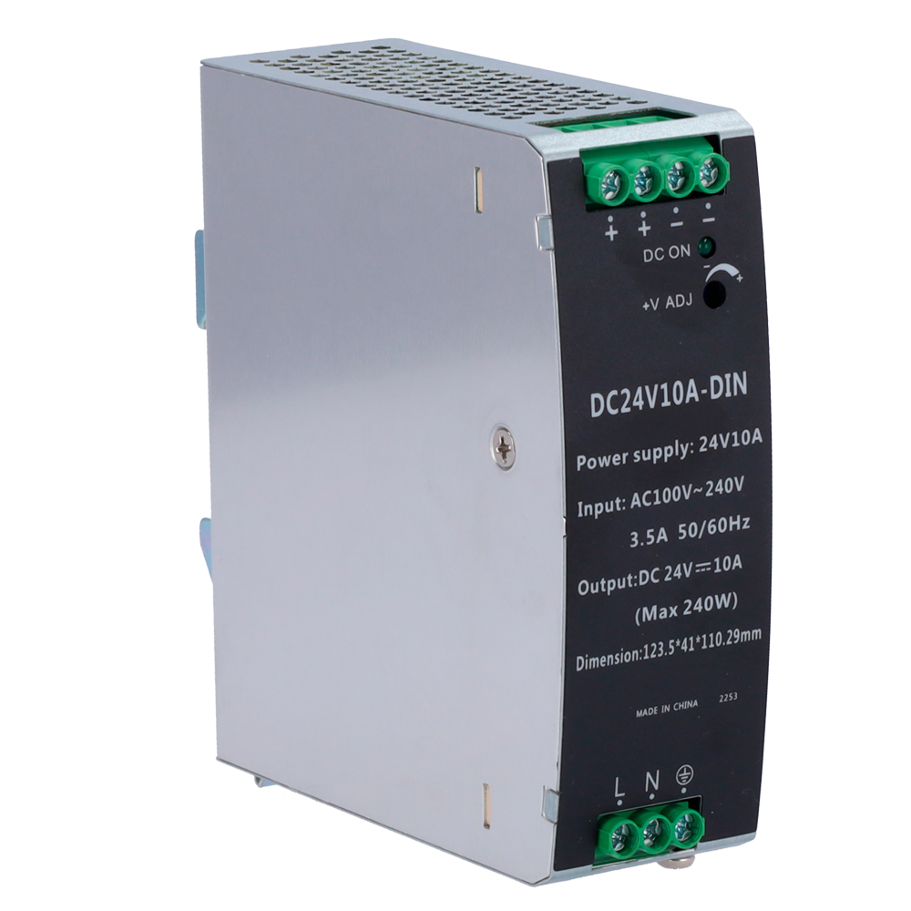 UMA DC24V10A-DIN 24VDC/10A DIN rail voeding 240Watt met 2 outputs