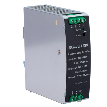 UMA DC24V10A-DIN 24VDC/10A DIN rail voeding 240Watt met 2 outputs