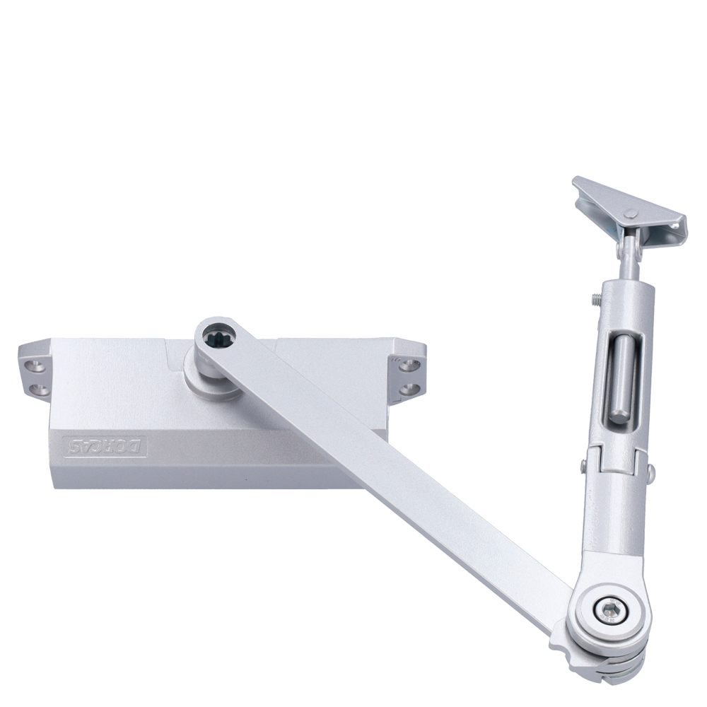 UMA  DD-07 Zilveren deurdranger met twee snelheden voor links of rechts openende deuren tot 85kg