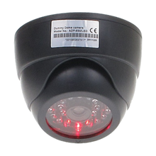 UMA EDI-LED-B zwarte realistische dummy beveiligingscamera voor binnen met knipperende LED