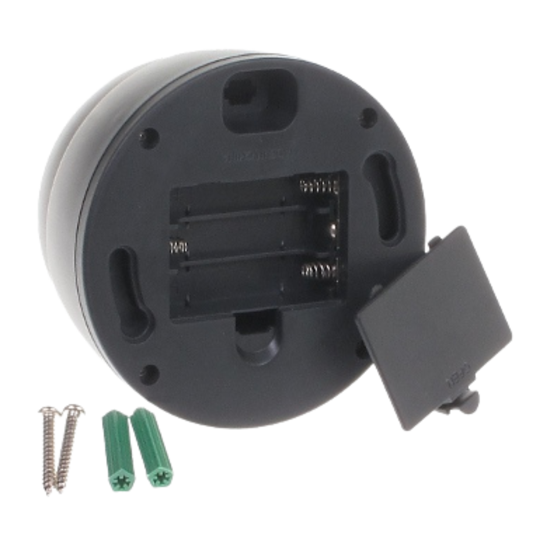 UMA EDI-LED-B zwarte realistische dummy beveiligingscamera voor binnen met knipperende LED