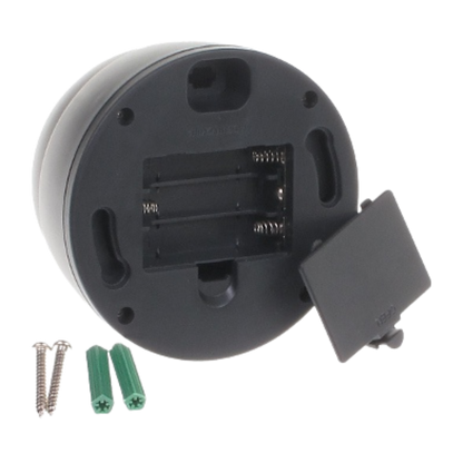 UMA EDI-LED-B zwarte realistische dummy beveiligingscamera voor binnen met knipperende LED