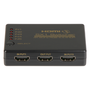 UMA HDMI-SW5-4K HDMI switch 5 inputs and 1 output HDMI 2.0b up to 4K UltraHD with remote control