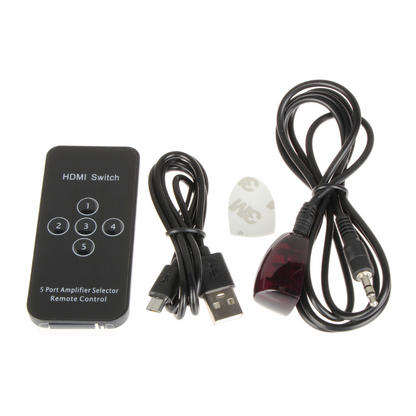 UMA HDMI-SW5-4K HDMI switch 5 ingangen en 1 uitgang HDMI 2.0b maximaal 4K UltraHD met afstandsbediening