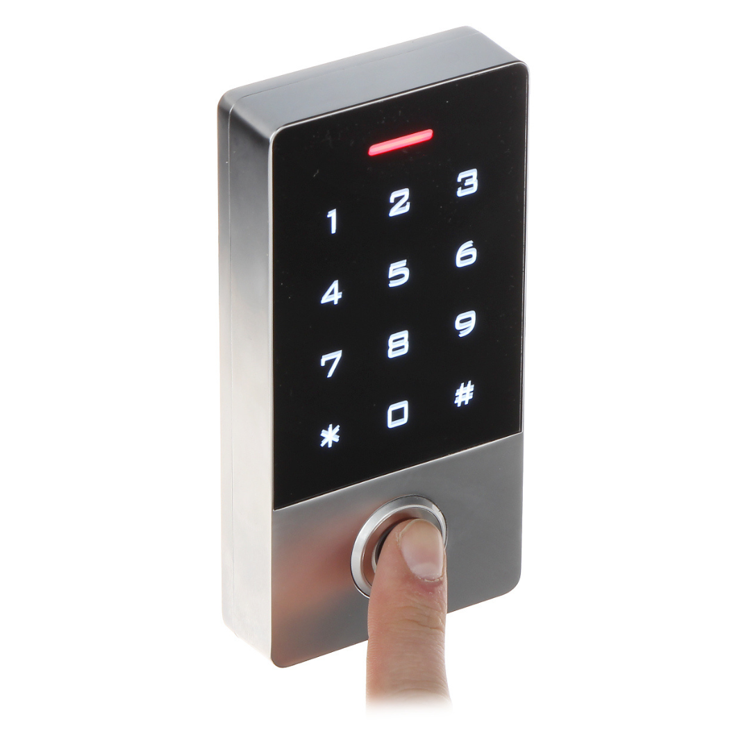 UMA KPFRW-1 stand alone Wi-Fi touch keypad,  vingerafdruk en RFID kaartlezer met mobile app voor openen en geschikt voor buiten