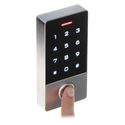 UMA KPFRW-1 stand alone Wi-Fi touch keypad,  vingerafdruk en RFID kaartlezer met mobile app voor openen en geschikt voor buiten