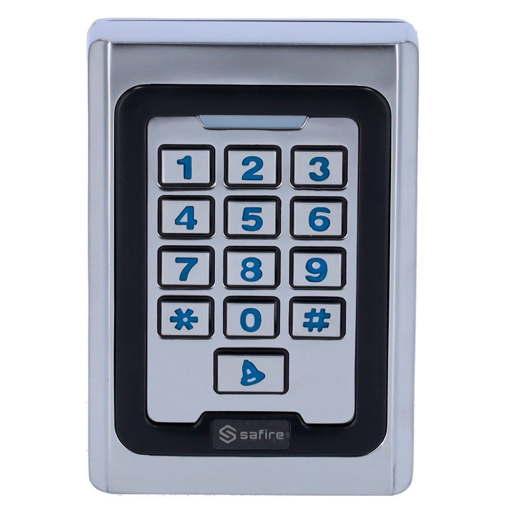 UMA KPRO-2 stand alone toegangscontrole keypad,  RFID kaartlezer,  verlichting en deurbel geschikt voor binnen