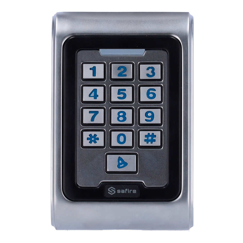 UMA KPRO-2-2 stand alone toegangscontrole keypad,  dubbel relais,  RFID kaartlezer,  verlichting en deurbel geschikt voor buiten