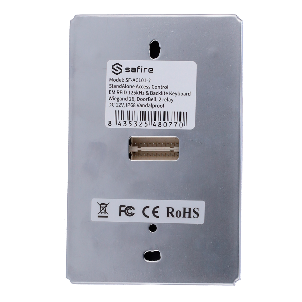 UMA KPRO-2-2 stand alone toegangscontrole keypad,  dubbel relais,  RFID kaartlezer,  verlichting en deurbel geschikt voor buiten