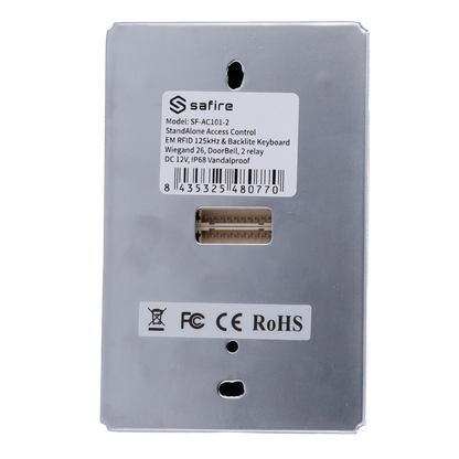 UMA KPRO-2-2 stand alone toegangscontrole keypad,  dubbel relais,  RFID kaartlezer,  verlichting en deurbel geschikt voor buiten