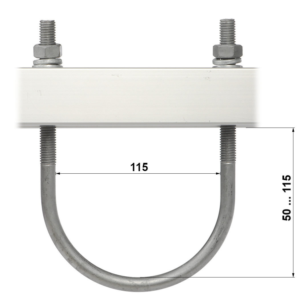 UMA MB-02 Universele mast montagebeugel voor zonnepanelen tot 340W