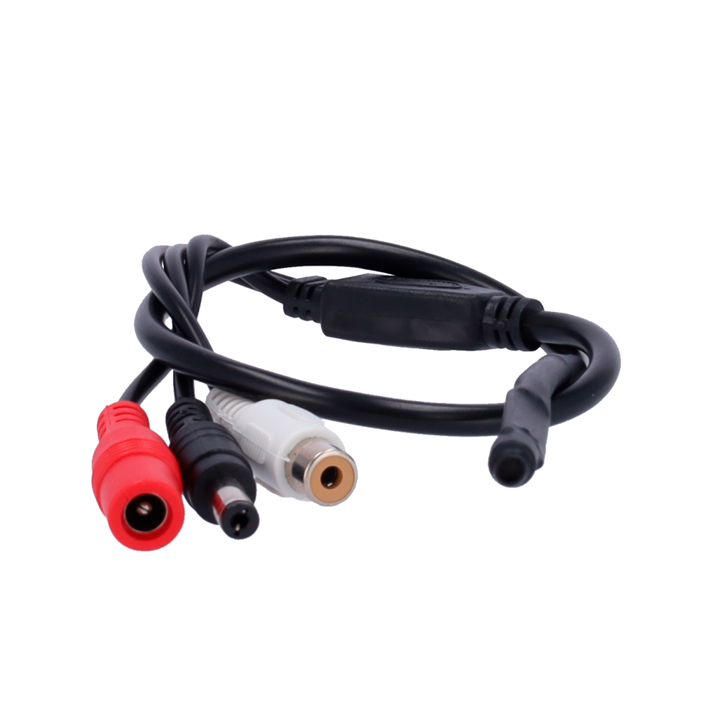 UMA MIC-P mini microfoon met audio en voeding doorgifte connectors