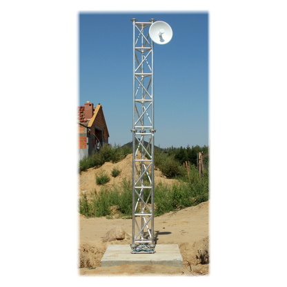 UMA ML30 universele aluminium vrijstaande kantelbare truss mast 3 meter in onderdelen kit voor zelfbouw met grondanker