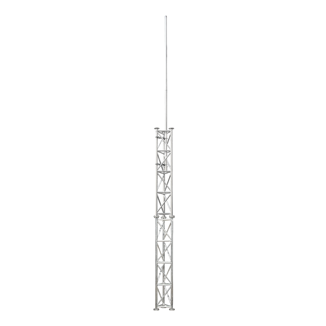 UMA ML55 universele aluminium vrijstaande kantelbare truss mast 5, 5 meter in onderdelen kit voor zelfbouw met grondanker
