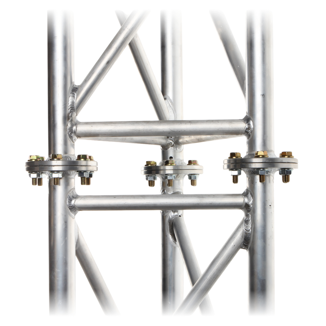 UMA ML55 universele aluminium vrijstaande kantelbare truss mast 5, 5 meter in onderdelen kit voor zelfbouw met grondanker