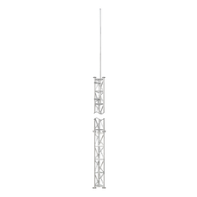 UMA ML70 universele aluminium vrijstaande kantelbare truss mast 7 meter in onderdelen kit voor zelfbouw met grondanker