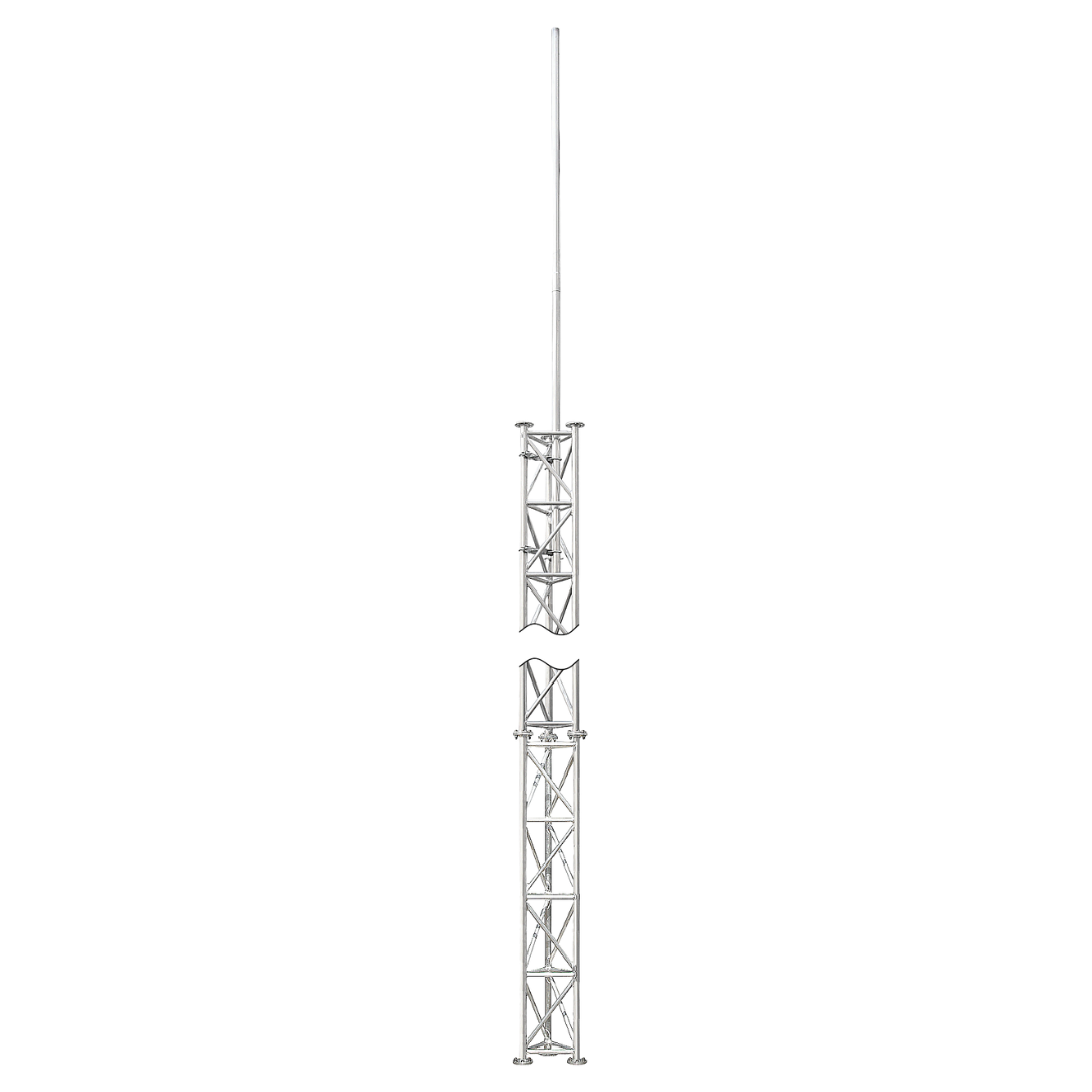 UMA ML85 universele aluminium vrijstaande kantelbare truss mast 8, 5 meter in onderdelen kit voor zelfbouw met grondanker