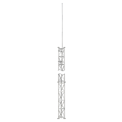 UMA ML85 universele aluminium vrijstaande kantelbare truss mast 8, 5 meter in onderdelen kit voor zelfbouw met grondanker