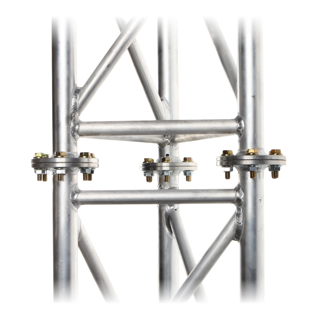 UMA ML85 universele aluminium vrijstaande kantelbare truss mast 8, 5 meter in onderdelen kit voor zelfbouw met grondanker