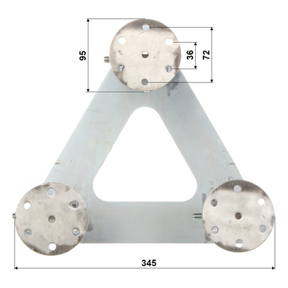 UMA MLBA voet kantelbaar voor aluminium WL4 truss roostermast element WL4 ML15