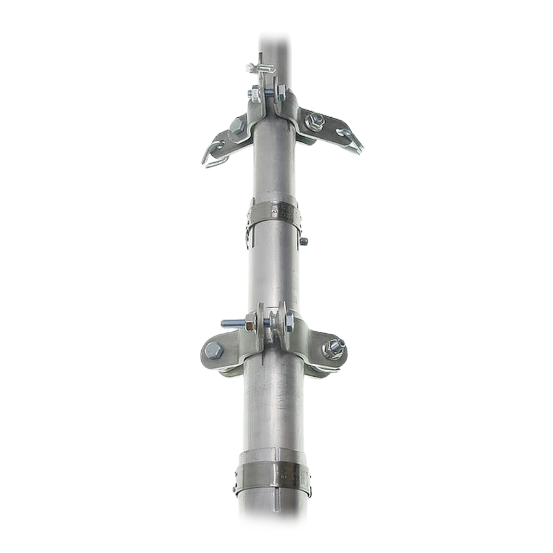 UMA MT100 Telescopische universele aluminium mast 10m met tuikabels voor camera of antenne