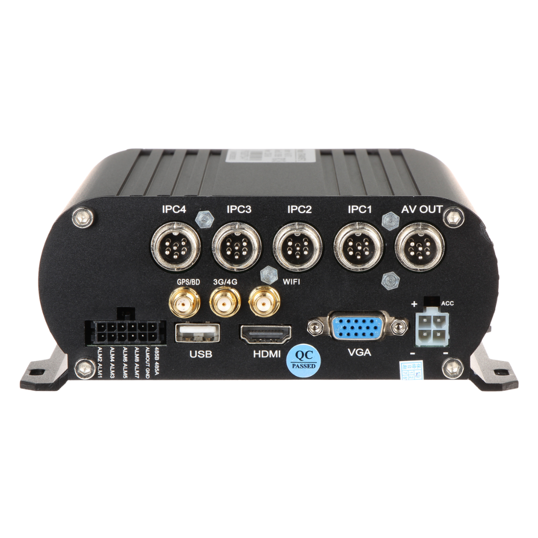 UMA NVR-M-R mobiele NVR recorder 4 kanalen Full HD met PoE,  WiFi,  GPS,  4G,  HDMI,  VGA,  USB,  Alarm I/O,  RS485,  HDD slot en 2x SD slot