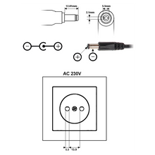 UMA PA-12-1500 12V/1.5A Universele voeding stekker adapter