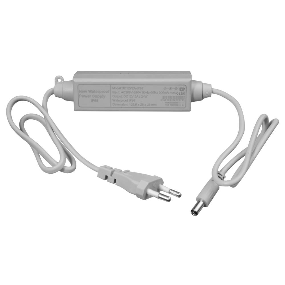 UMA PA-12-2000-E-W 12V/2A waterbestendige IP66 universele voeding adapter met kabel