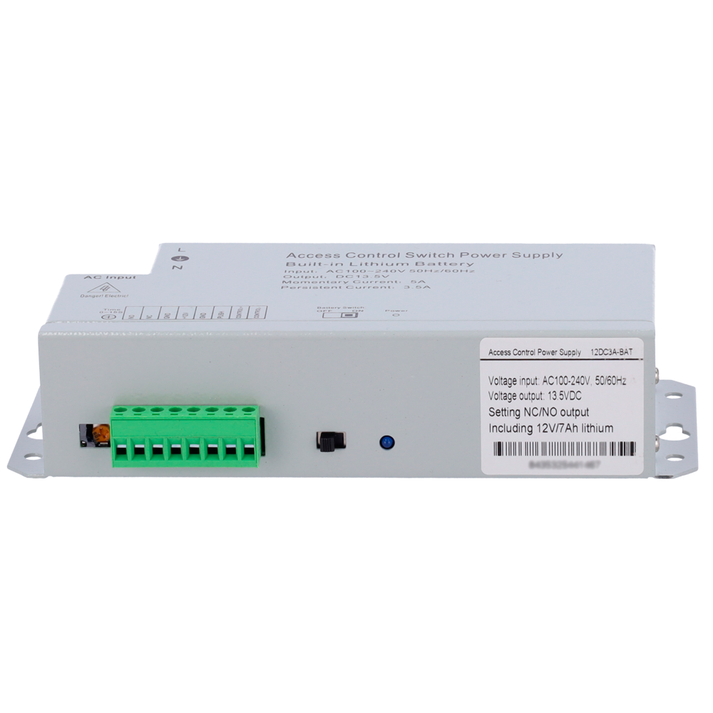 UMA  PA-AC-12VDC3A-BAT voeding adapter voor toegangscontrole en intercom met ingebouwde backup accu