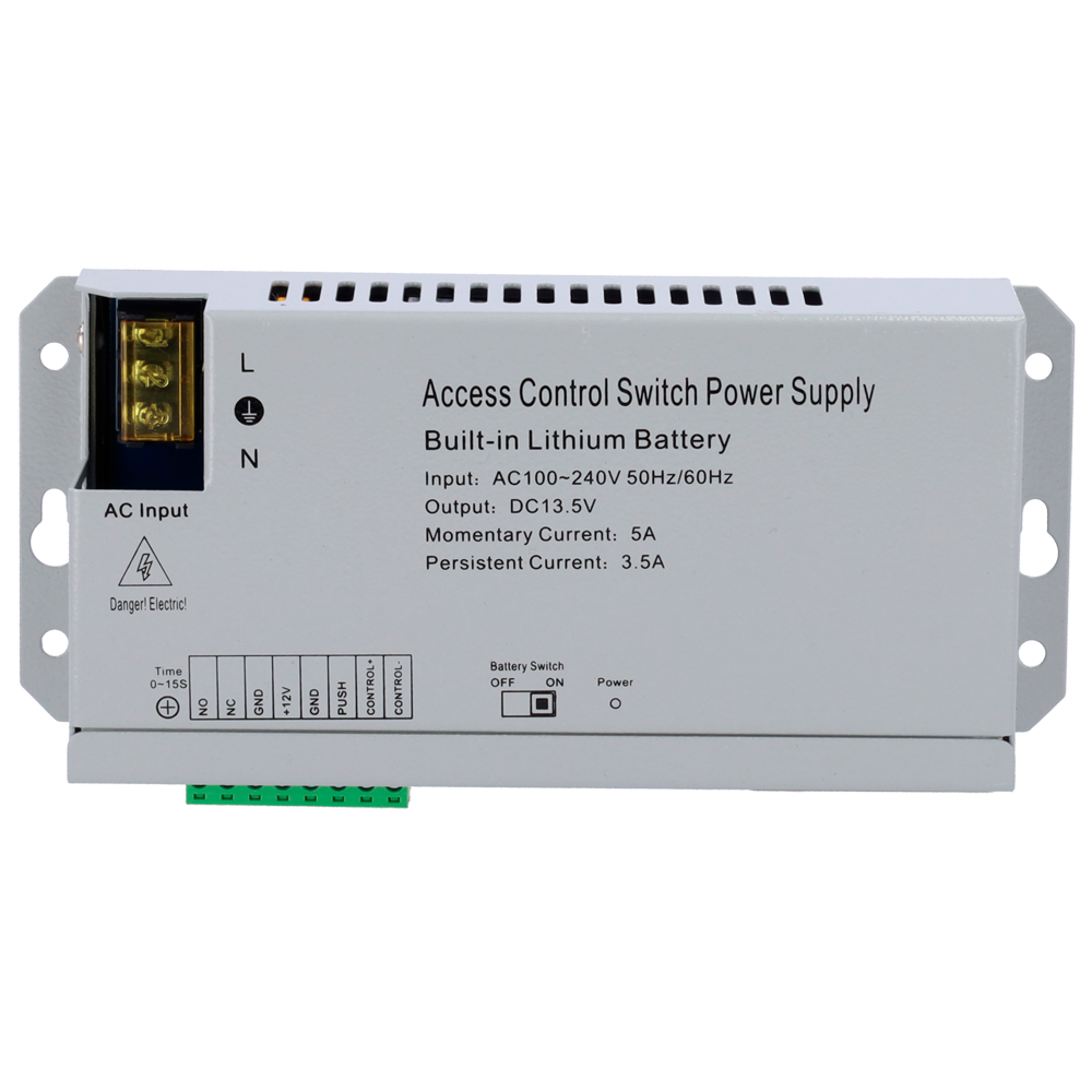 UMA  PA-AC-12VDC3A-BAT voeding adapter voor toegangscontrole en intercom met ingebouwde backup accu