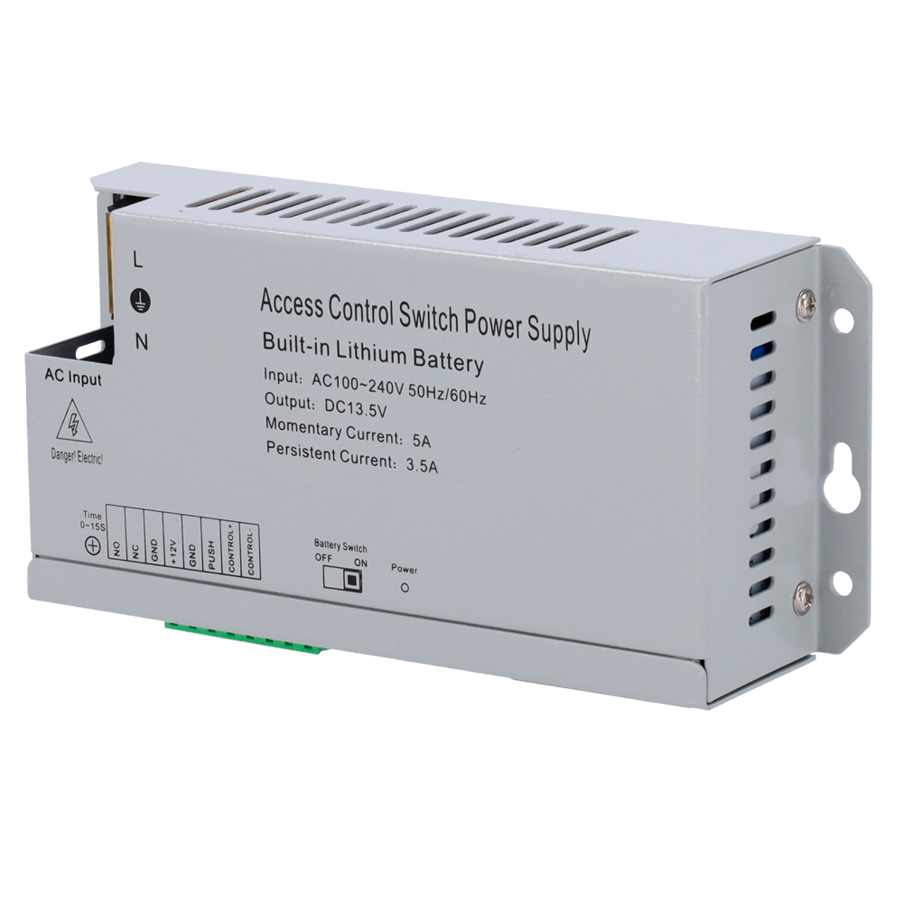 UMA  PA-AC-12VDC3A-BAT voeding adapter voor toegangscontrole en intercom met ingebouwde backup accu