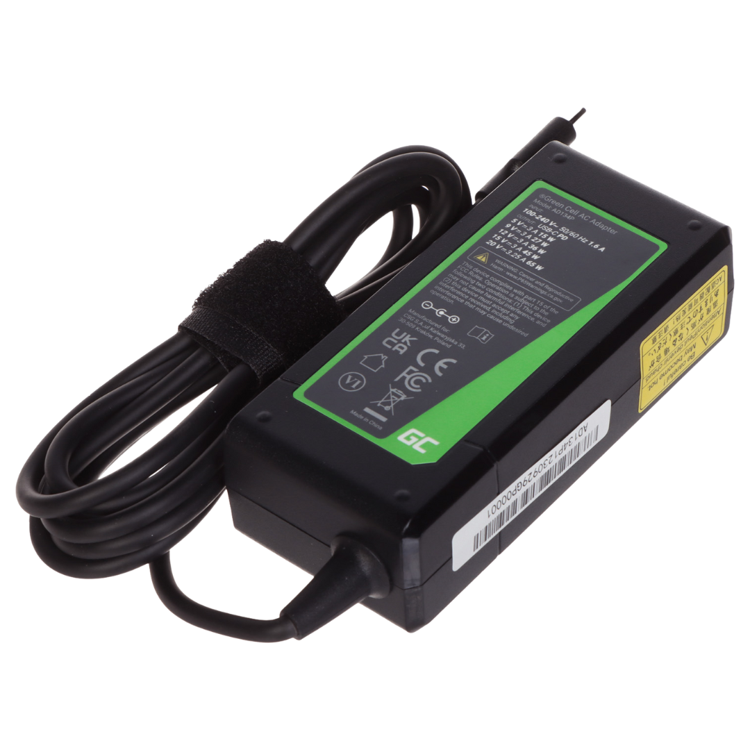 UMA PA-C-65W universele USB-C stekker voedingsadapter 65 watt voor laptops en tablets