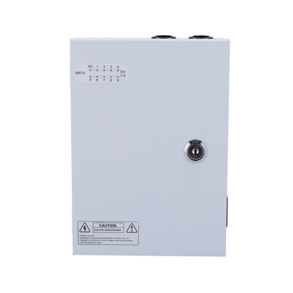 UMA PSDB1209 Negenvoudige voeding verdeelkast met 1 AC-ingang 230V,  uitgangsspanning 12V/120W en metalen behuizing