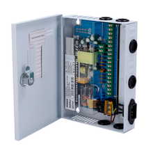 UMA PSDB1209 Negenvoudige voeding verdeelkast met 1 AC-ingang 230V,  uitgangsspanning 12V/120W en metalen behuizing