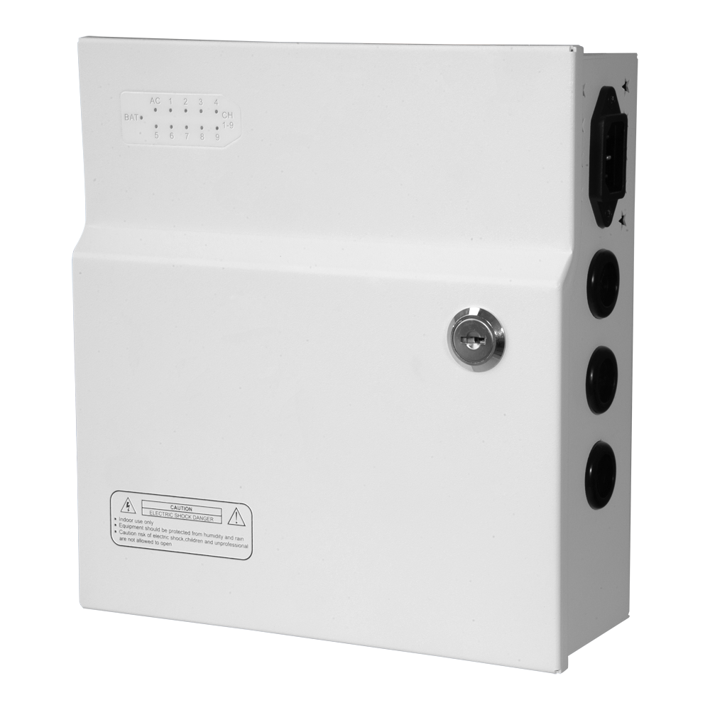 UMA PSM120-9-12-UPS Voedingskast 9 kanaals 12VDC 10A 120Watt met UPS functie