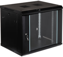 UMA RA19-9U-450 – Patchkast wand - met glazen afsluitbare deur (600x505x450mm)