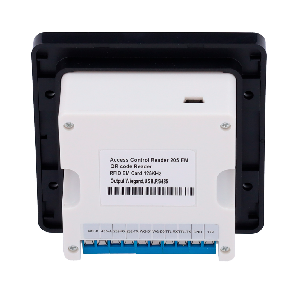 UMA RPRO-QR-MF kaartlezer MF 13.56Mhz en QR code lezer voor binnen met Wiegand,  USB,  RS485 uitgang